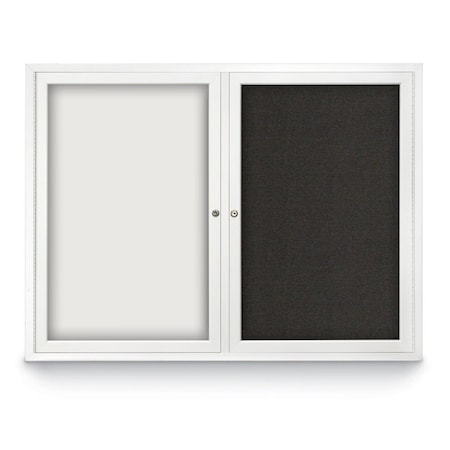 United Visual Products Corkboard, Burgundy/Black, 48" x 36" UV404-BLACK-DBURGU